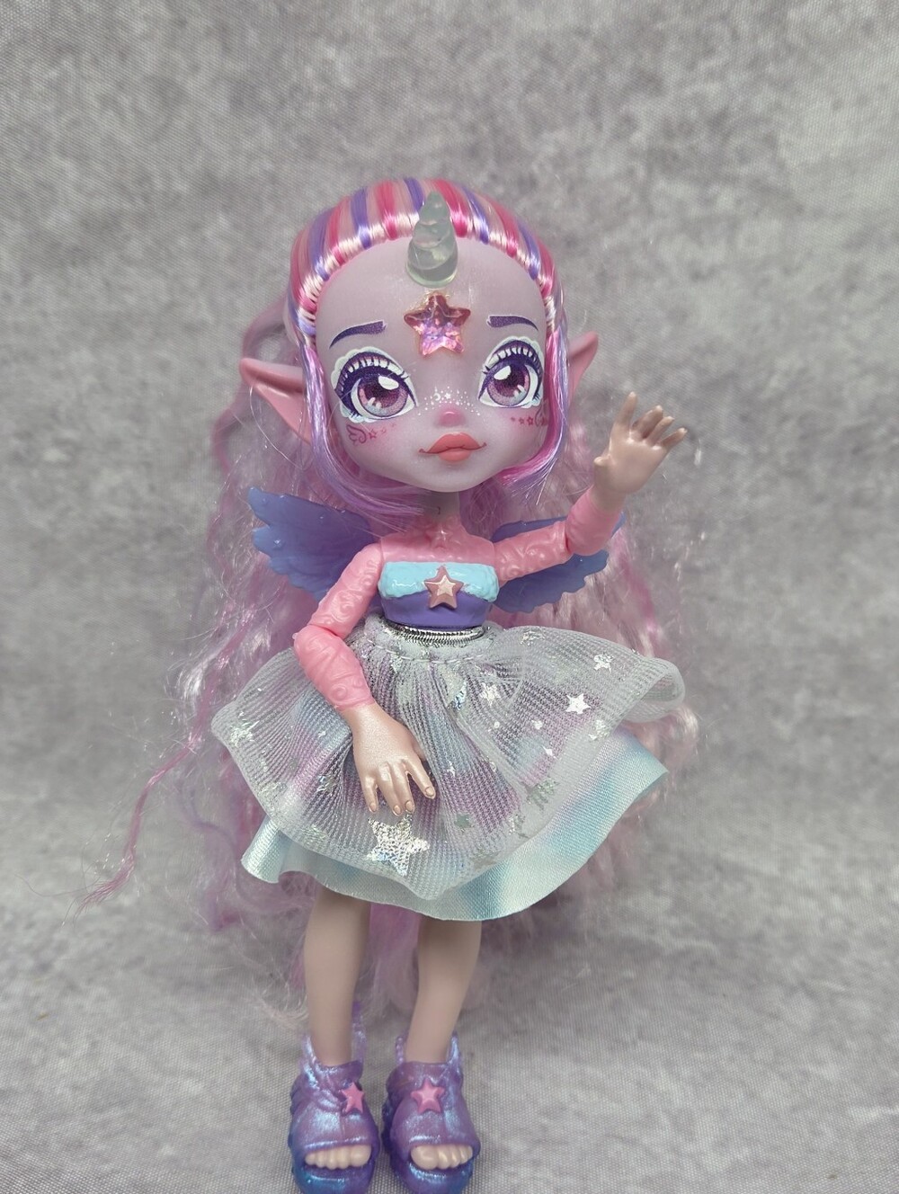 Magic Mixie Mixies Pixlings UNIA Pink & Purple Unicorn 6" Toy Doll Figure